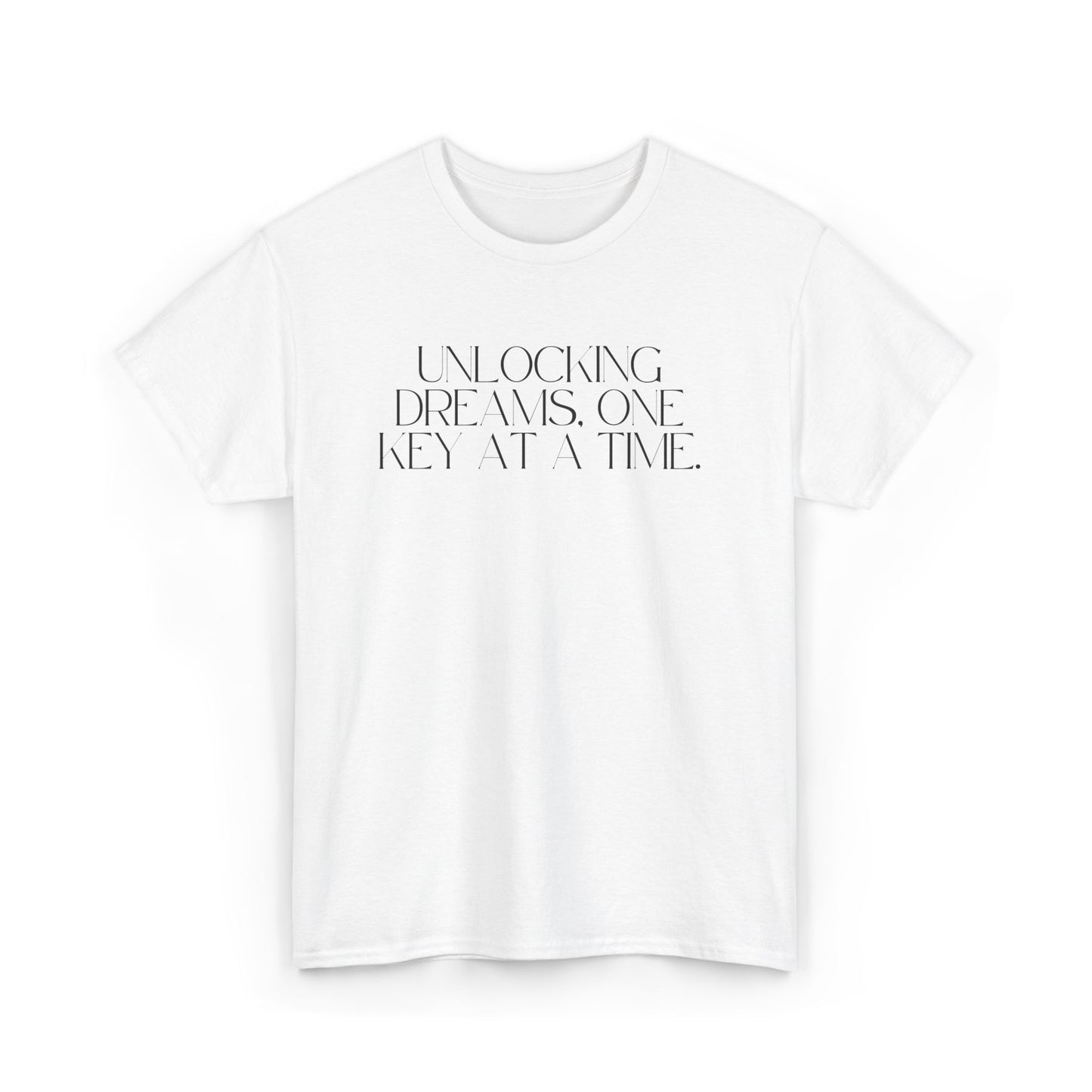 Unlocking Dreams, One Key at a Time. White Tee